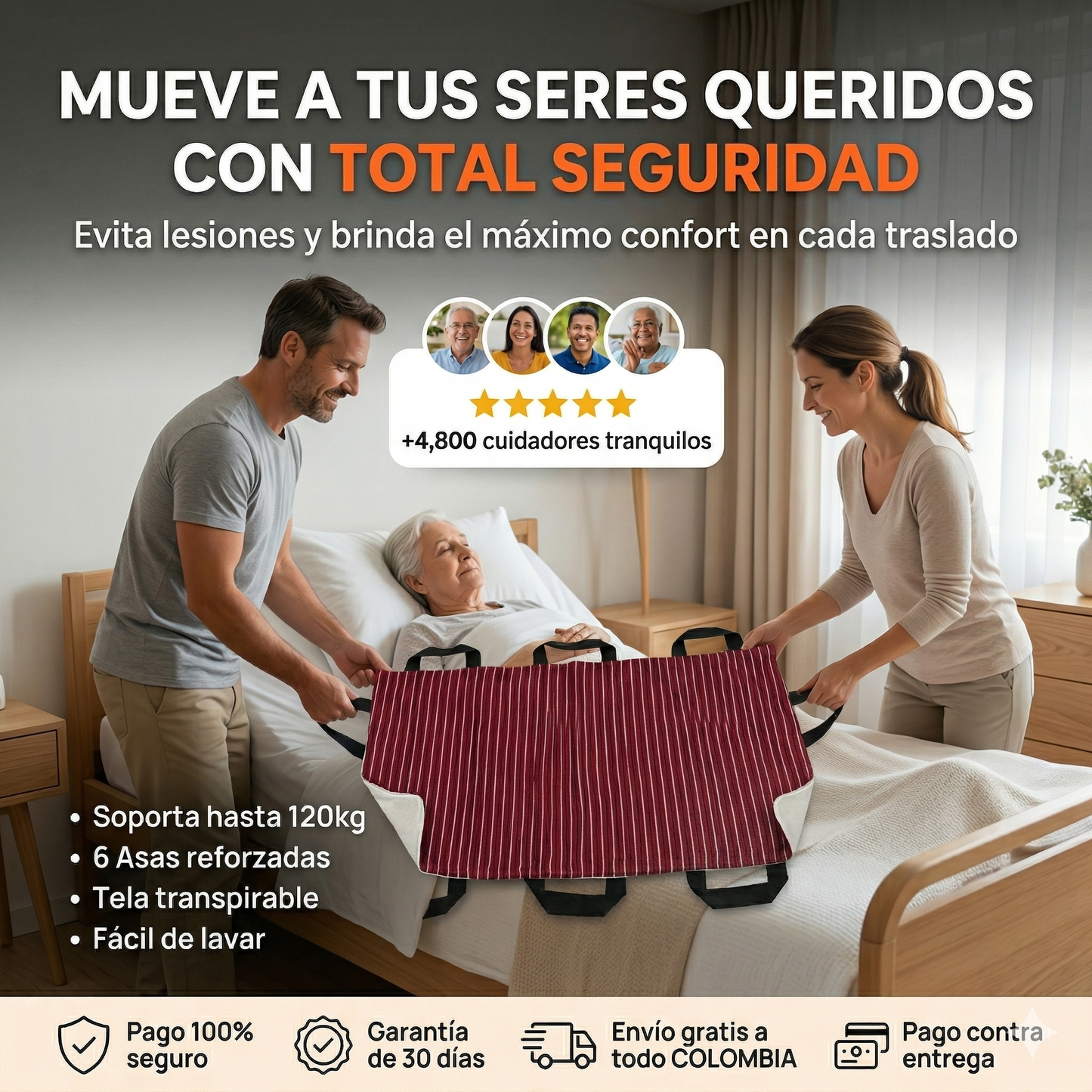 Colchoneta de Transferencia Profesional – Soporte seguro en cada movimiento 🛏️
