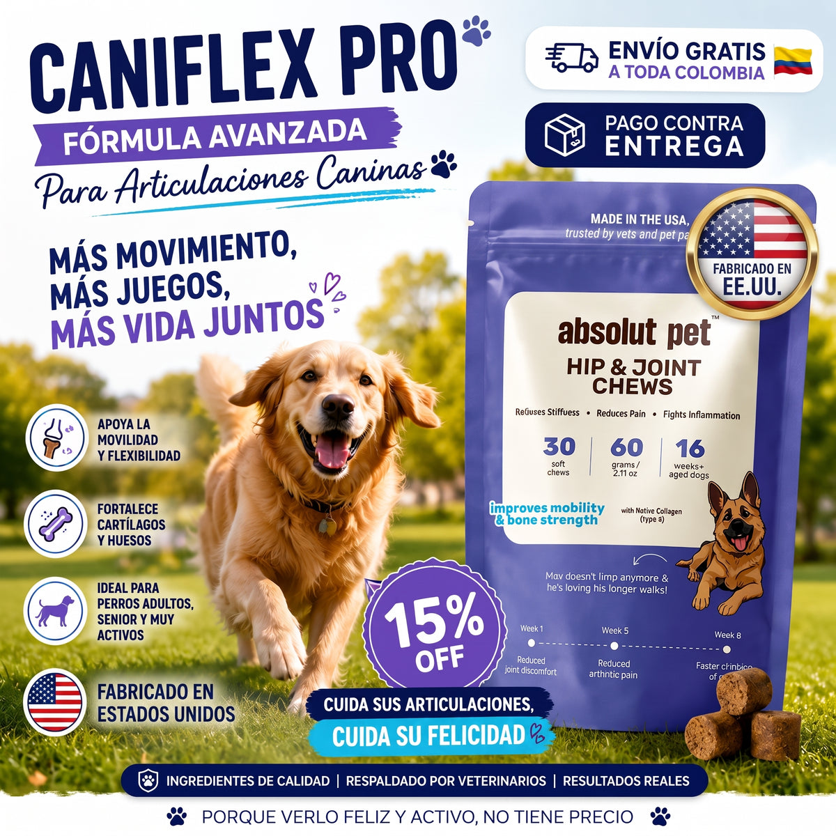 CANIFLEX PRO - Fórmula Avanzada para Articulaciones Caninas