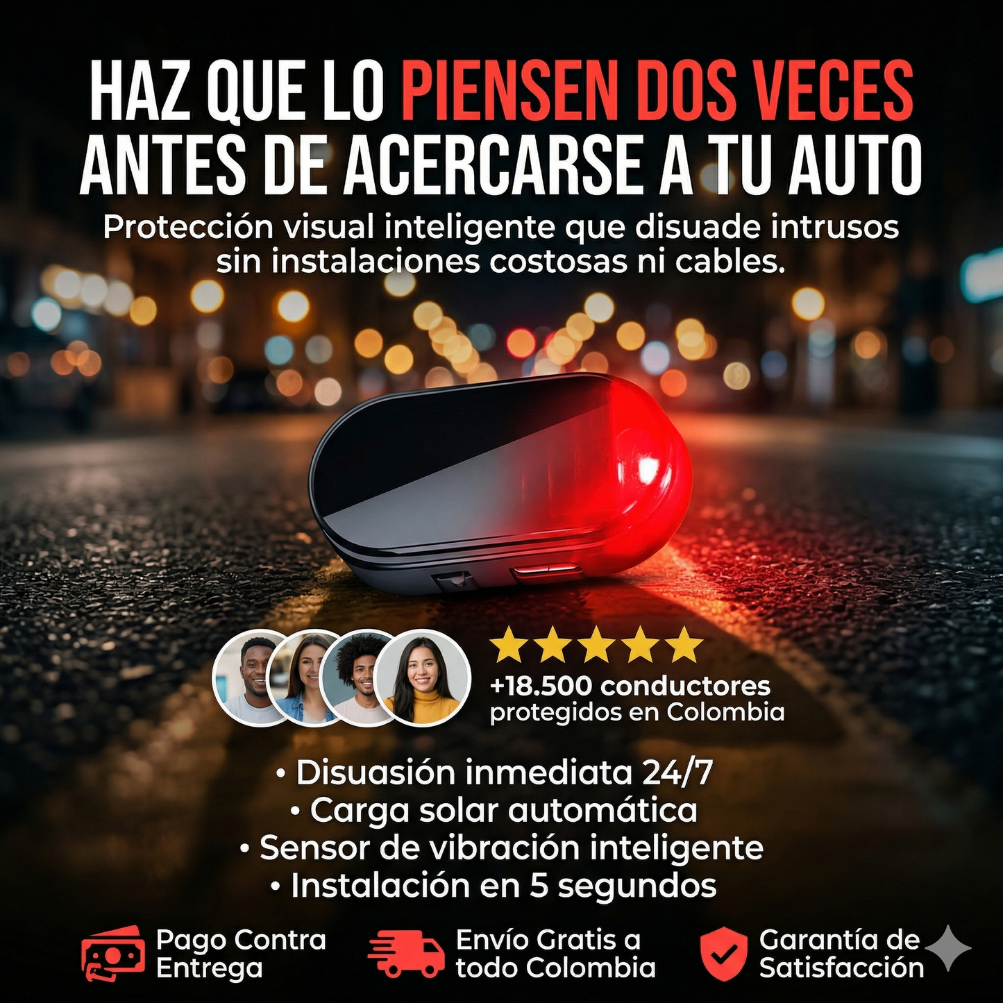 2X1 OFERTA | Luz de Alerta Solar - Protección visual para tu auto 🔴