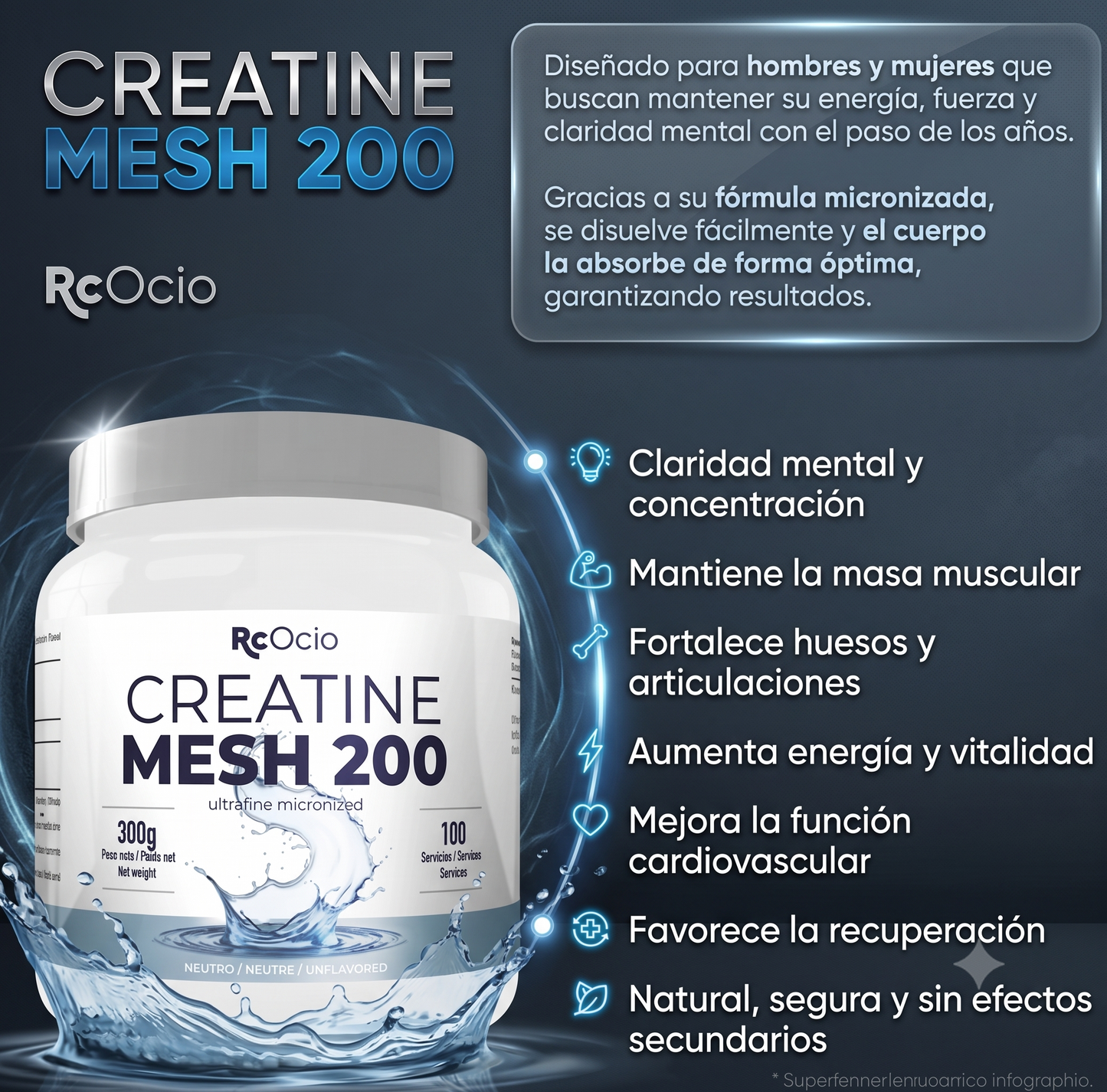 CREA FORCE | Creatina Monohidratada Micronizada 200 Mesh