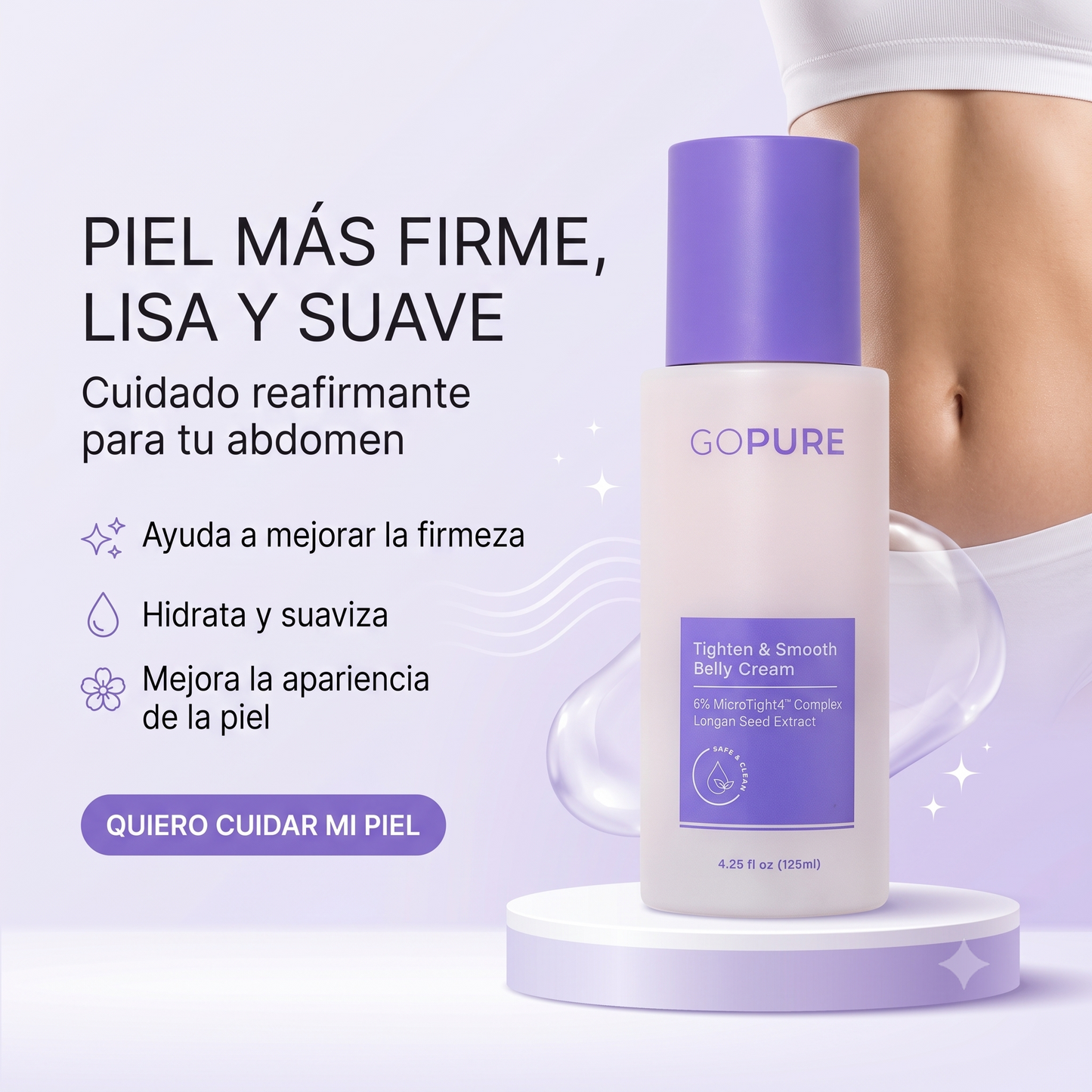 Crema Reafirmante para el Abdomen | Piel Más Firme, Lisa y Suave